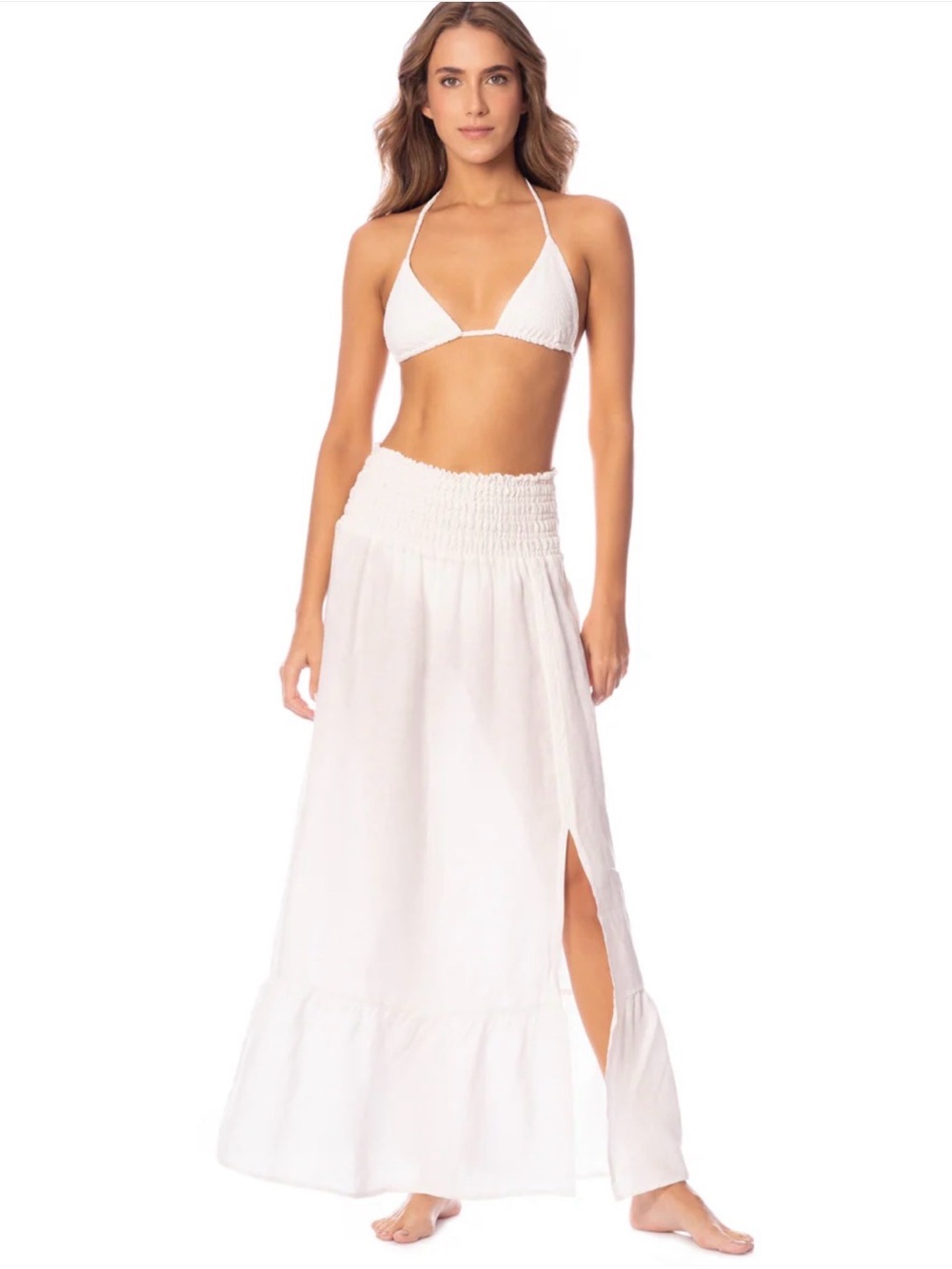 💜 Maaji Antique White Aubrey Long Skirt 💜